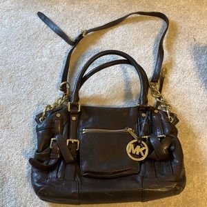 Michael Kors Leather Medium Brown Satchel